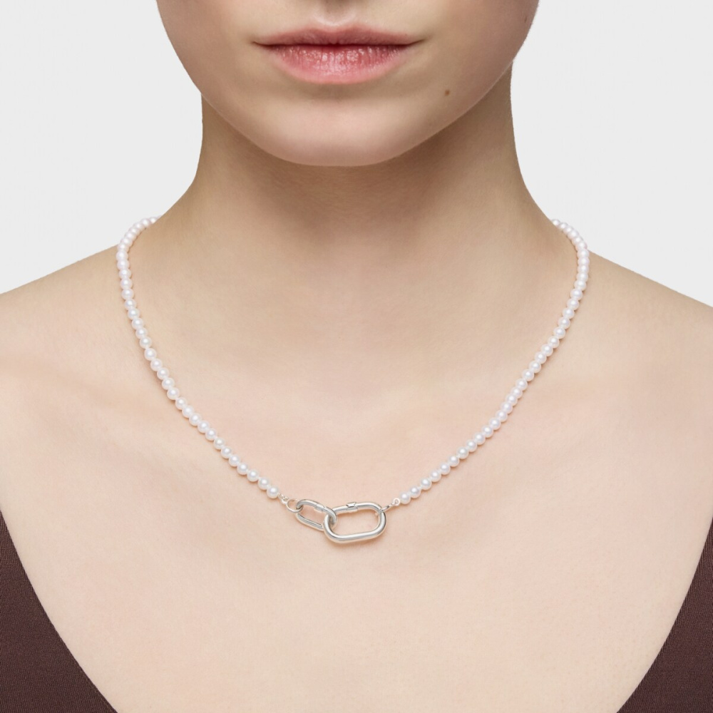 Ожерелье Hold Oval из серебра с жемчугом фото 6