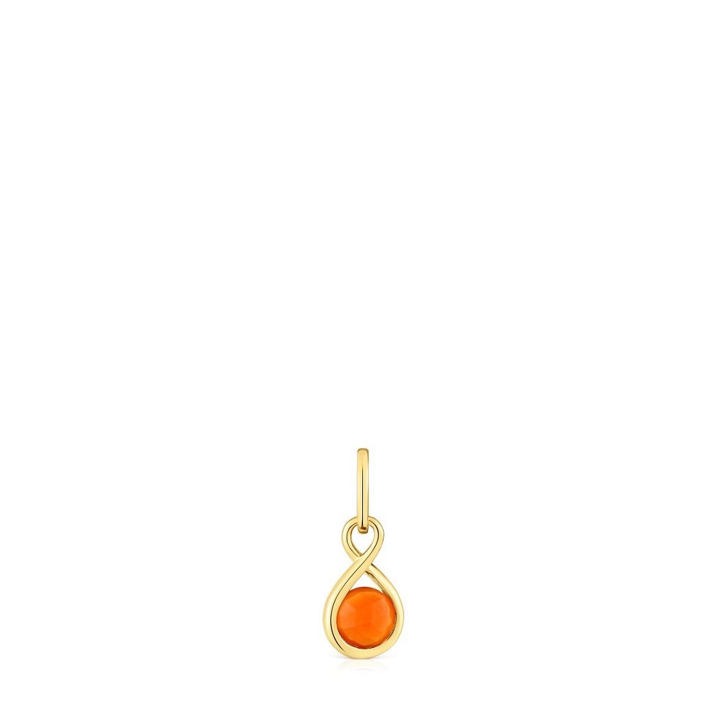 Кулон Alma Motif из вермеля с сердоликом