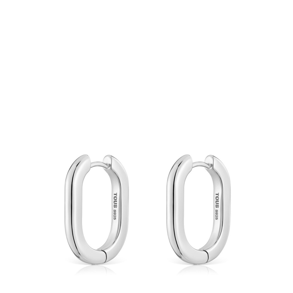 Серьги-кольца Basics из серебра фото 4