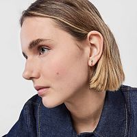 Серьги New Motif из вермеля с рубином и хромдиопсидом