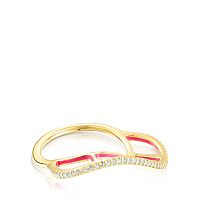 Кольцо из вермеля с топазами