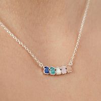 Колье Mini Color из серебра с цветными камнями