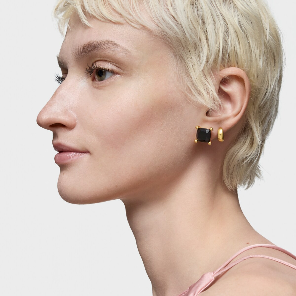 Серьги Color Black из вермеля с ониксом фото 5