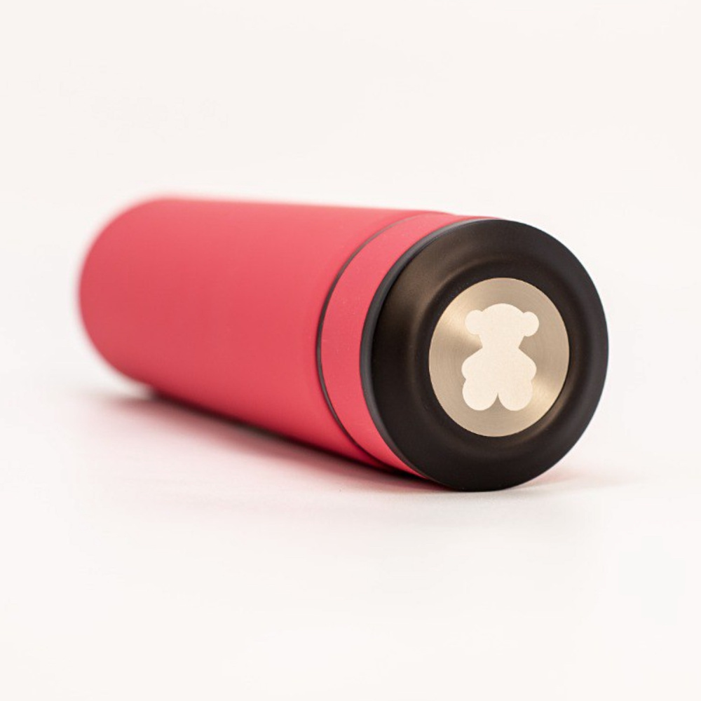 Термобутылка TOUS с покрытием Soft Touch розового цвета фото 3