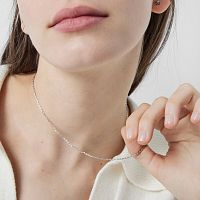 Цепь  Chain из белого золота
