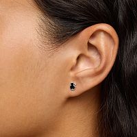 Серьги Icon Color из серебра с ониксом