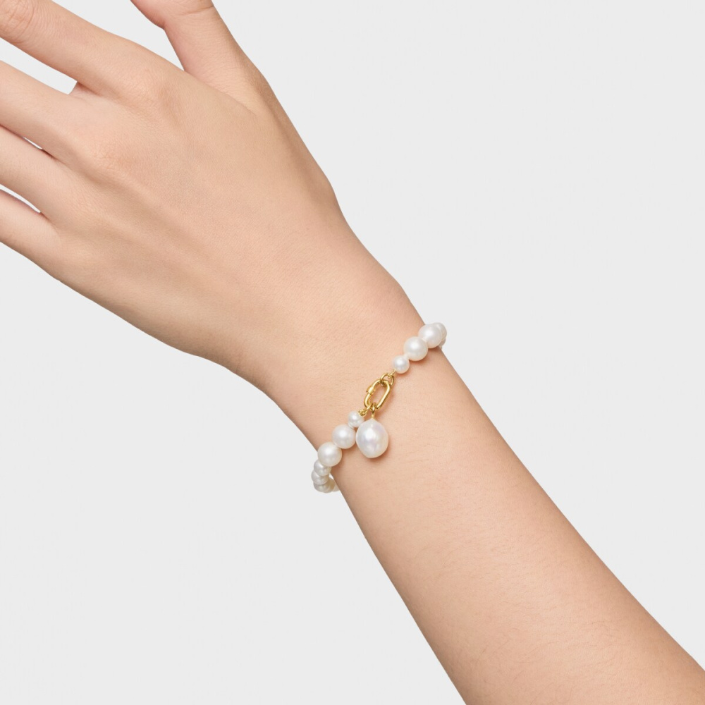 Браслет Hold Oval из золота и жемчуга фото 3