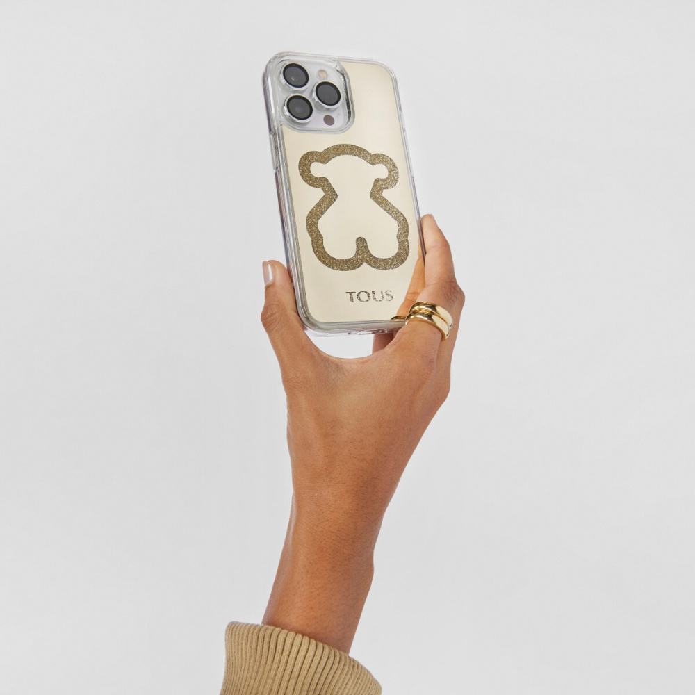 Чехол Delray Glitter Mirror Bear для iPhone 13/13 Pro  фото 6