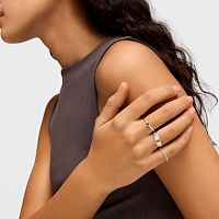 Набор колец из серебра со шпинелью