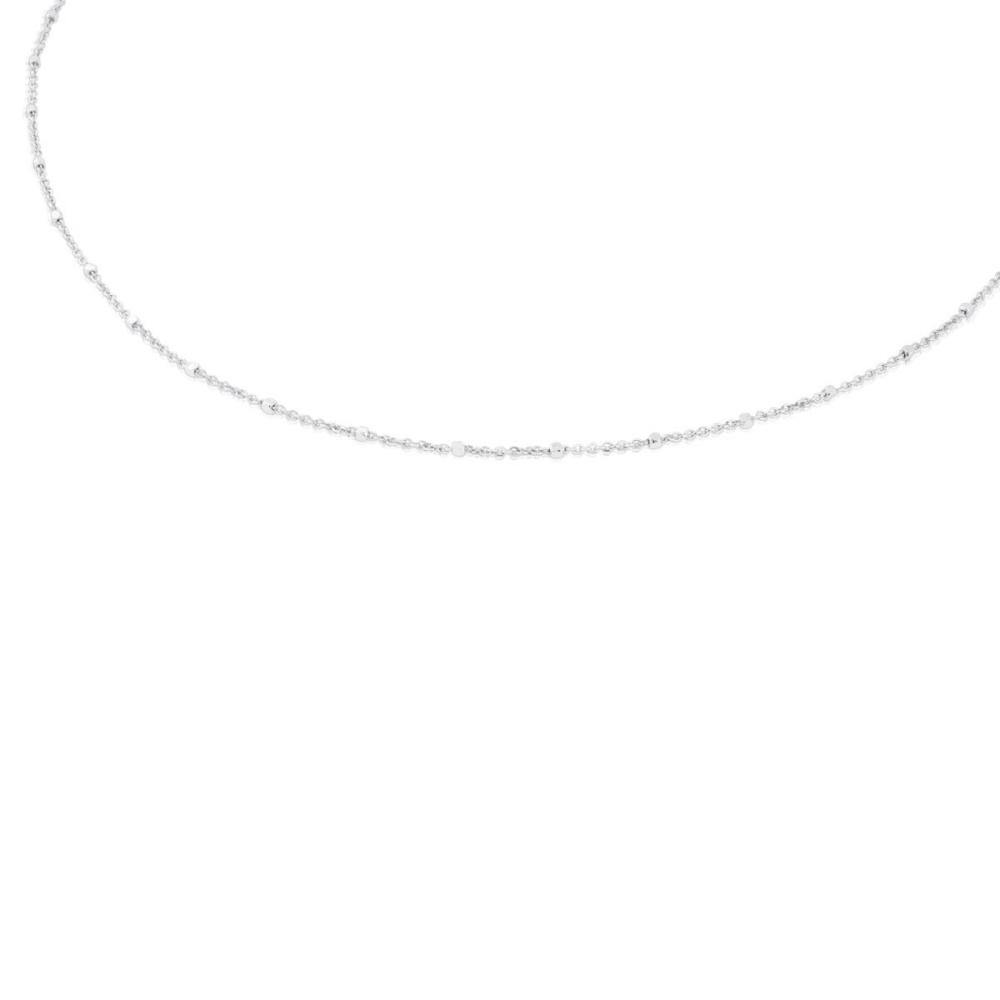 Колье-чокер TOUS Chain из белого золота, 45 см, с распределенными шариками. фото 4