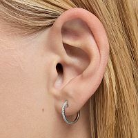 Серьги из белого золота с бриллиантами