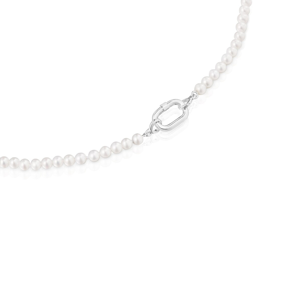 Ожерелье Hold Oval из серебра с жемчугом фото 3