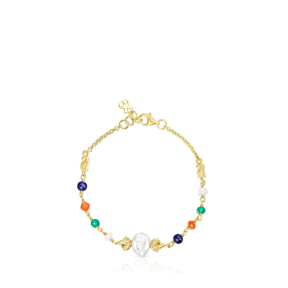 Браслет Oceaan Color из вермеля с жемчугом и драгоценными камнями фото 3
