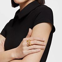 Кольцо Basic Colors из вермеля со шпинелью и жемчугом