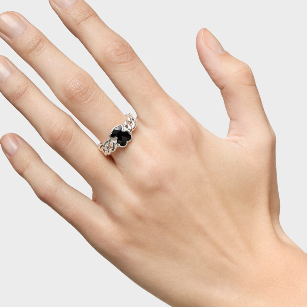 Кольцо из серебра с ониксом фото 7