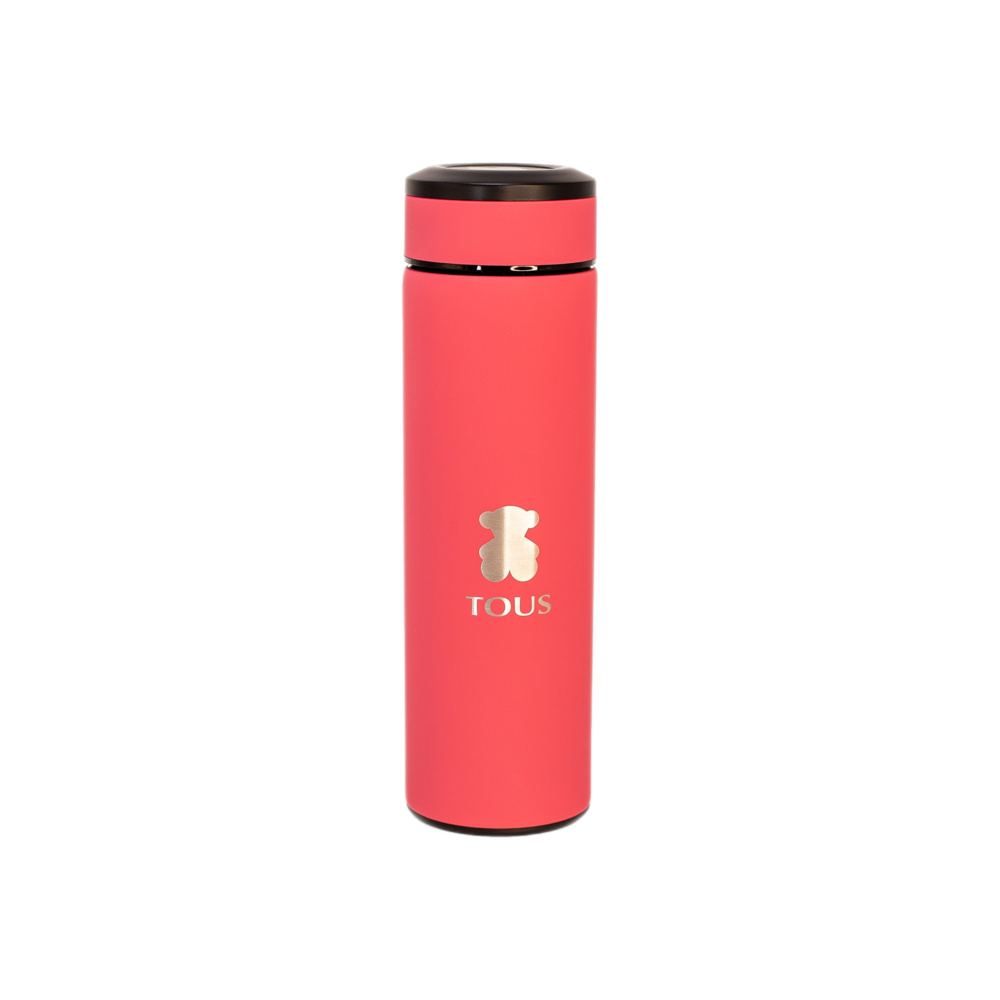 Термобутылка TOUS с покрытием Soft Touch розового цвета фото 2