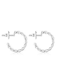 Серьги-креолы Bold Motif из серебра