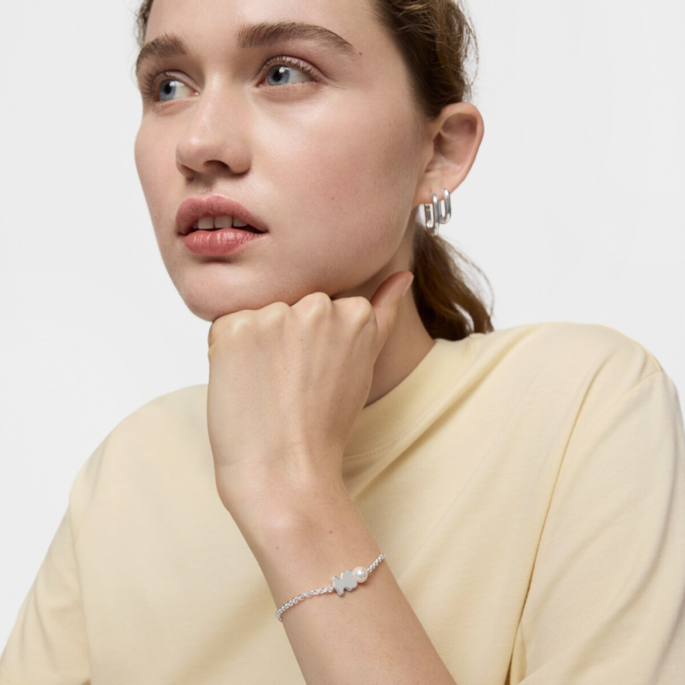 Браслет из серебра с жемчугом фото 8