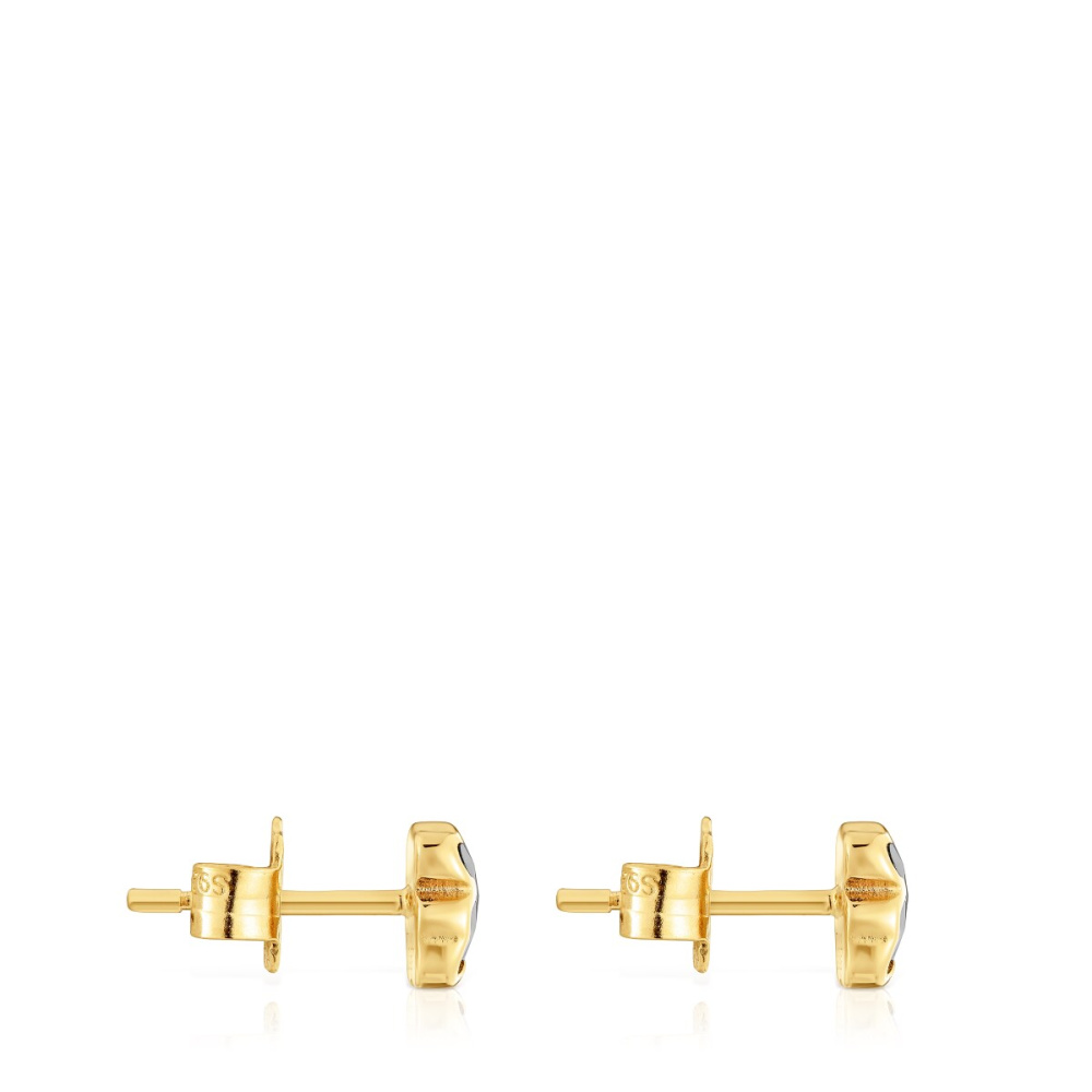 Серьги из вермеля с ониксом фото 3