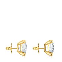 Серьги Color White из вермеля с кварцем