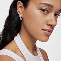 Серьги-креолы Bold Motif из серебра